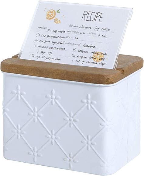 metal recipe box new|recipe box and cards target.